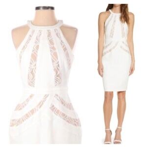 Adeline Rae Jesse Lace Trim Sheath Dress